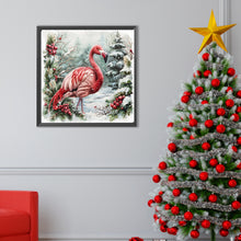 Load image into Gallery viewer, Diamond Painting - Full Round - Christmas flamingo (40*40CM)
