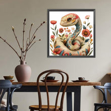 Load image into Gallery viewer, Diamond Painting - Full Round - Snake in the flower field (40*40CM)

