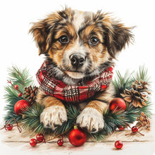 Load image into Gallery viewer, Diamond Painting - Full Round - Christmas border collie (40*40CM)
