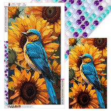 Load image into Gallery viewer, Diamond Painting - Full Round - Blue tit in sunflower (40*70CM)
