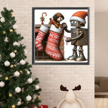 Load image into Gallery viewer, Diamond Painting - Full Round - Christmas robot and dog (50*50CM)
