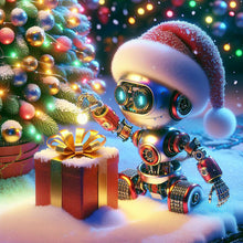 Load image into Gallery viewer, Diamond Painting - Full Round - Christmas gift and small robot (50*50CM)
