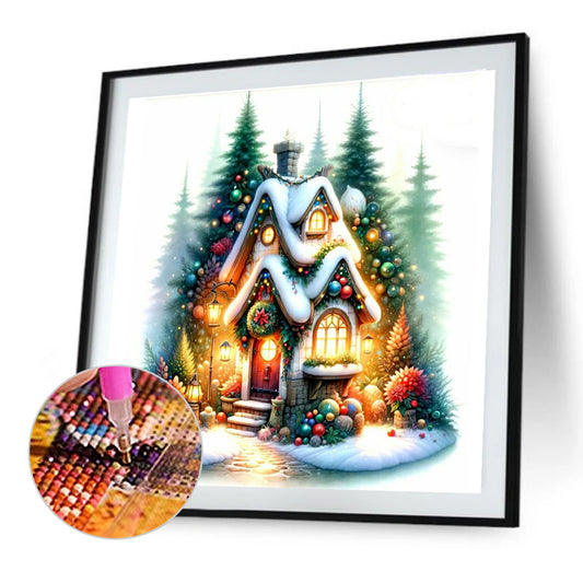 Diamond Painting - Full Round - Christmas tree and igloo (50*50CM)