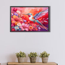 Load image into Gallery viewer, Diamond Painting - Full Round - Hummingbird in flower bush (60*40CM)
