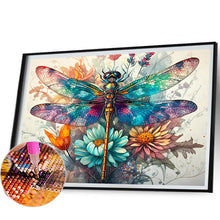 Load image into Gallery viewer, Diamond Painting - Full Round - Dragonfly in the flower field (60*40CM)

