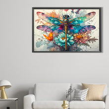 Load image into Gallery viewer, Diamond Painting - Full Round - Dragonfly in the flower field (60*40CM)

