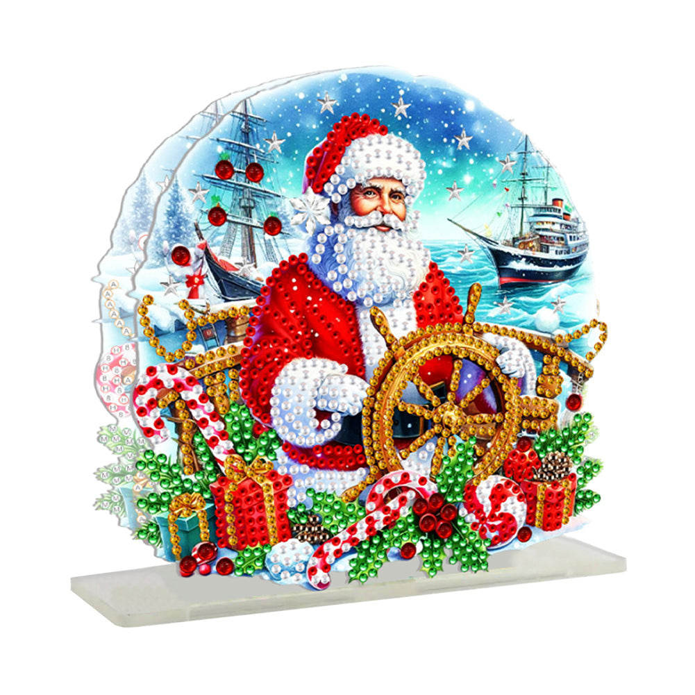 Acrylic Christmas Double Sided Nutcracker Diamond Art Storage Rack for Beginners
