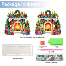 Load image into Gallery viewer, Acrylic Christmas Double Sided Nutcracker Diamond Art Storage Rack for Beginners
