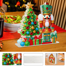 Load image into Gallery viewer, Acrylic Christmas Double Sided Nutcracker Diamond Art Storage Rack for Beginners

