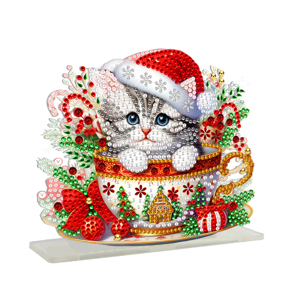 Acrylic Christmas Double Sided Nutcracker Diamond Art Storage Rack for Beginners