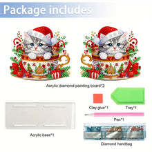 Load image into Gallery viewer, Acrylic Christmas Double Sided Nutcracker Diamond Art Storage Rack for Beginners

