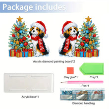 Load image into Gallery viewer, Acrylic Christmas Double Sided Nutcracker Diamond Art Storage Rack for Beginners
