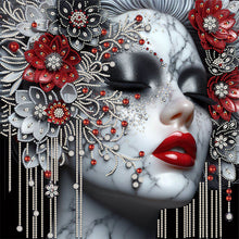 Load image into Gallery viewer, Diamond Painting - Partial Special Shaped - Elegant lady (40*40CM)
