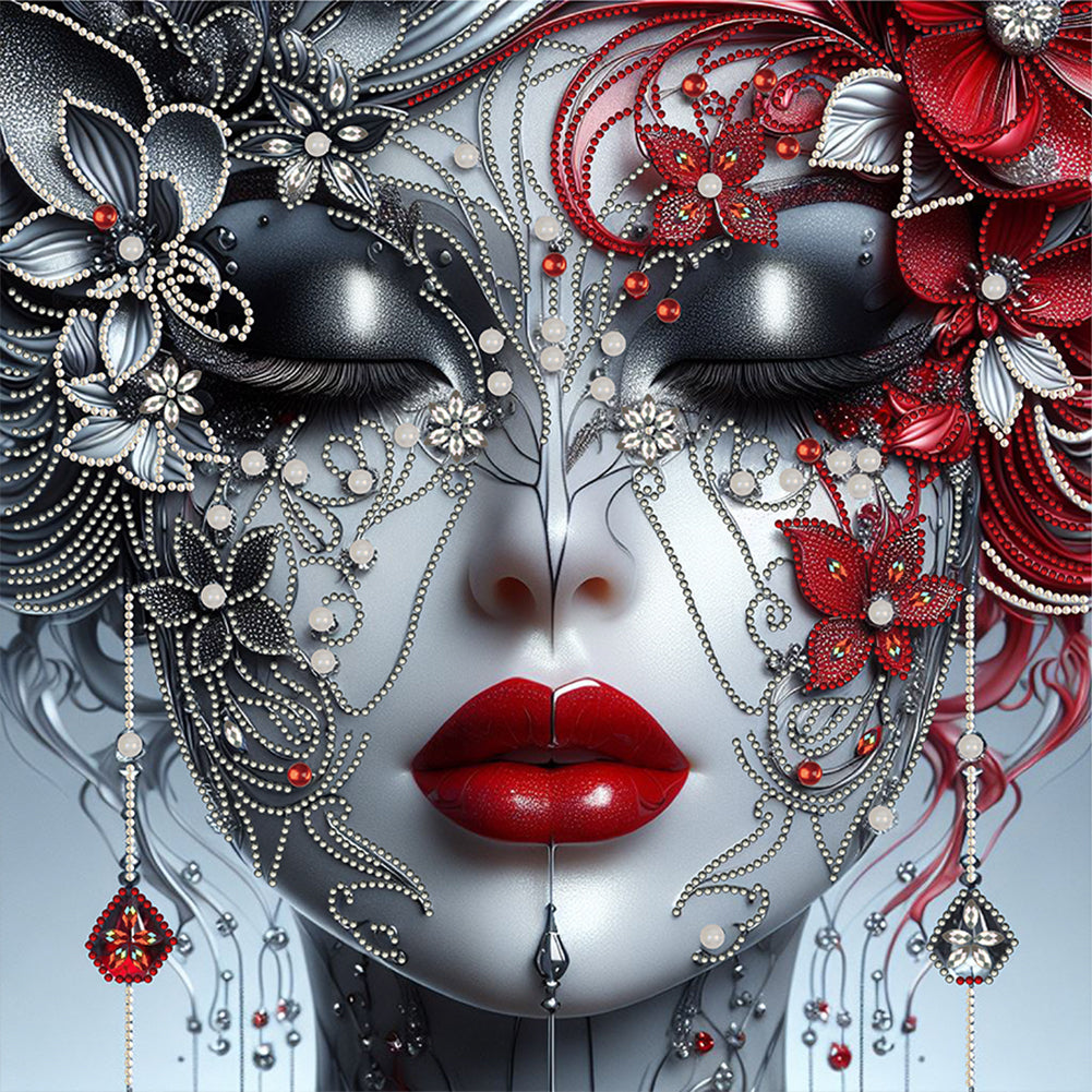 Diamond Painting - Partial Special Shaped - Elegant lady (40*40CM)