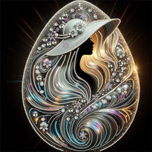Load image into Gallery viewer, Diamond Painting - Partial Special Shaped - Elegant lady (40*40CM)
