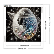 Load image into Gallery viewer, Diamond Painting - Partial Special Shaped - Elegant lady (40*40CM)
