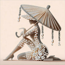Load image into Gallery viewer, Diamond Painting - Partial Special Shaped - Elegant lady with pearls (40*40CM)
