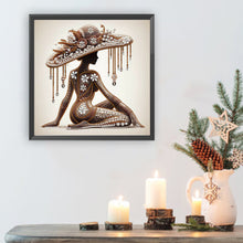 Load image into Gallery viewer, Diamond Painting - Partial Special Shaped - Elegant lady with pearls (40*40CM)
