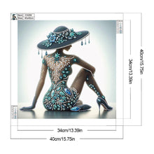 Load image into Gallery viewer, Diamond Painting - Partial Special Shaped - Elegant lady with pearls (40*40CM)
