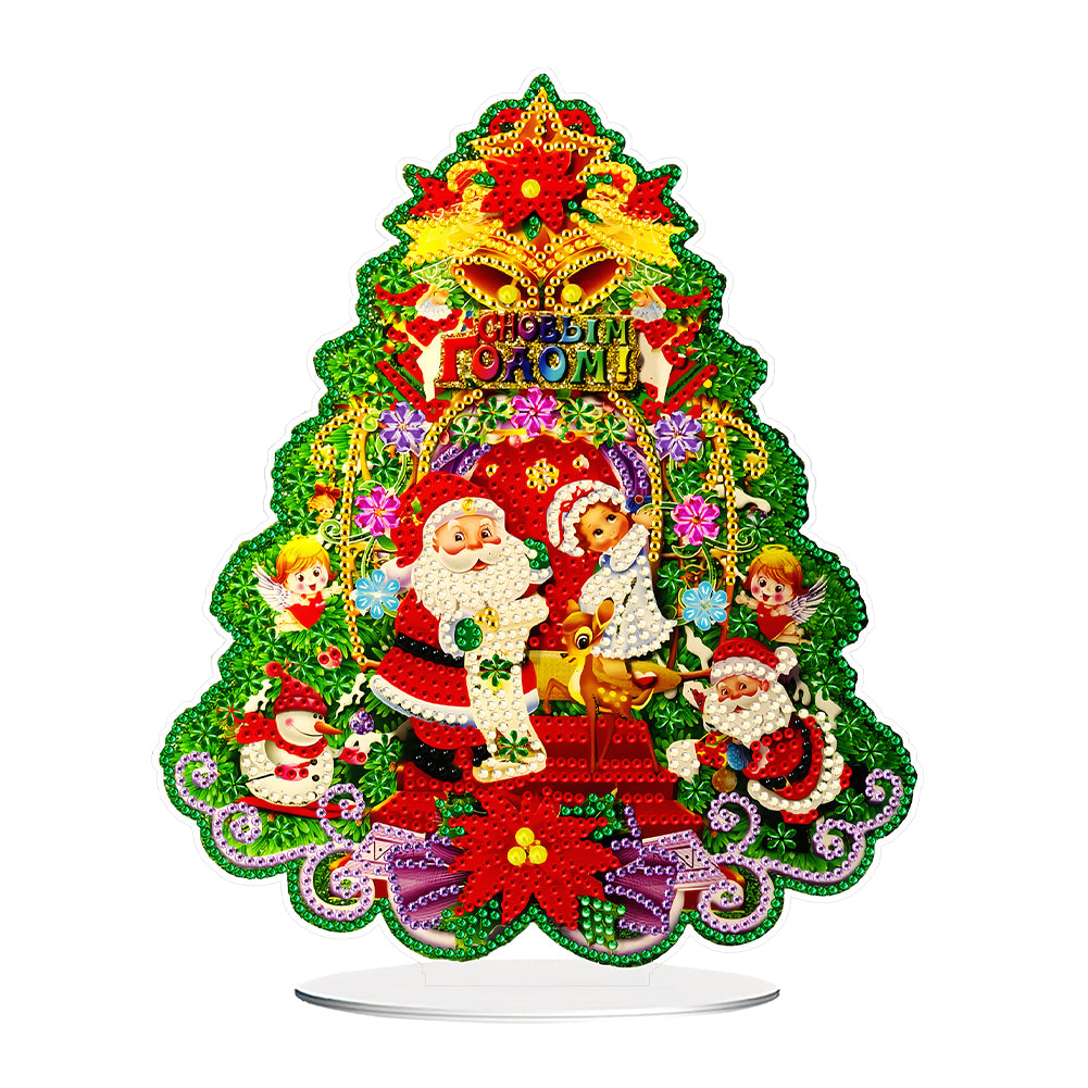 Christmas Diamond Painting Tabletop Ornaments Kit for Home Office Desktop Decor