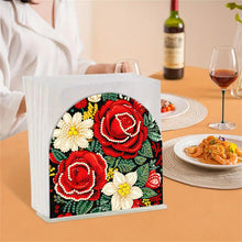 Load image into Gallery viewer, Christmas Acrylic DIY 5D Diamond Art Painting Napkin Holder Set Home Table Decor

