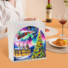 Load image into Gallery viewer, Christmas Acrylic DIY 5D Diamond Art Painting Napkin Holder Set Home Table Decor
