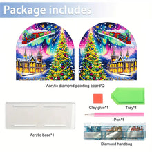 Load image into Gallery viewer, Christmas Acrylic DIY 5D Diamond Art Painting Napkin Holder Set Home Table Decor
