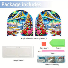 Load image into Gallery viewer, Christmas Acrylic DIY 5D Diamond Art Painting Napkin Holder Set Home Table Decor
