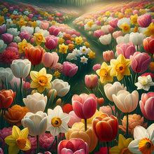Load image into Gallery viewer, Diamond Painting - Full Round - Tulip flower sea (30*30CM)
