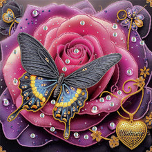 Load image into Gallery viewer, 4Pcs Partial Special Diamond Painting Set - Butterfly flower (40*40CM)
