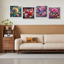 Load image into Gallery viewer, 4Pcs Partial Special Diamond Painting Set - Butterfly flower (40*40CM)
