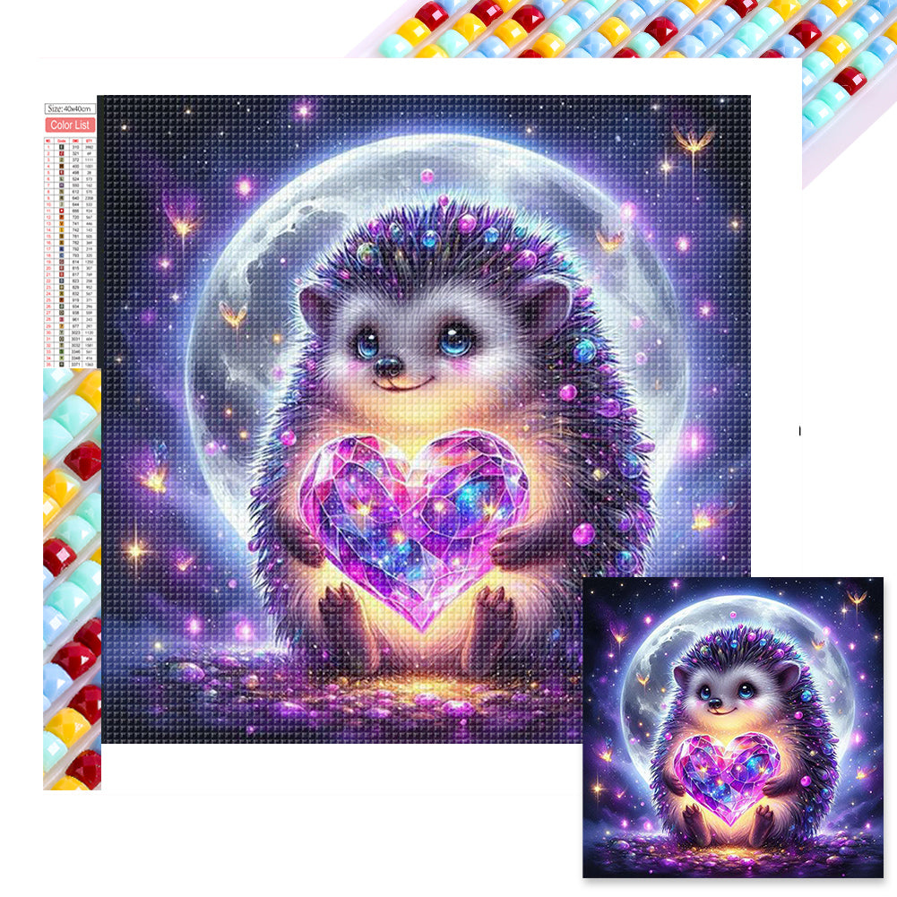 Diamond Painting - Full Square - Glowing hedgehog (40*40CM)