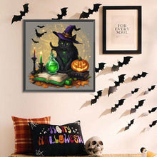 Load image into Gallery viewer, AB Diamond Painting - Full Round - Magic black cat (40*40CM)
