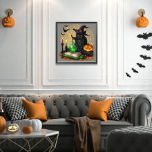Load image into Gallery viewer, AB Diamond Painting - Full Round - Magic black cat (40*40CM)
