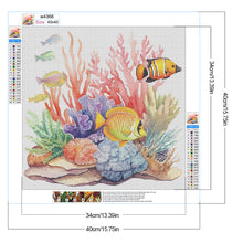 Load image into Gallery viewer, Diamond Painting - Full Round - Waterless sea bottom fish (40*40CM)
