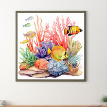 Load image into Gallery viewer, Diamond Painting - Full Round - Waterless sea bottom fish (40*40CM)
