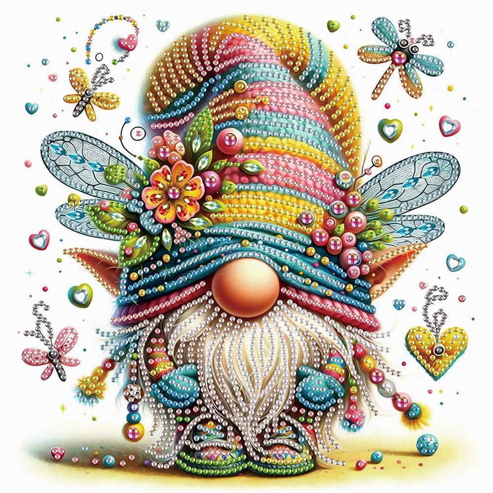 Diamond Painting - Partial Special Shaped - Gnome (30*30CM)