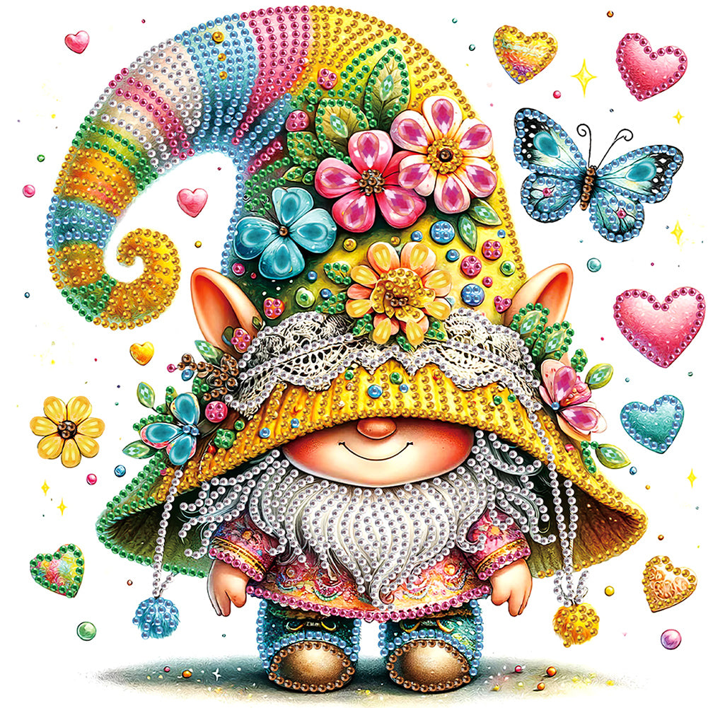 Diamond Painting - Partial Special Shaped - Gnome (30*30CM)