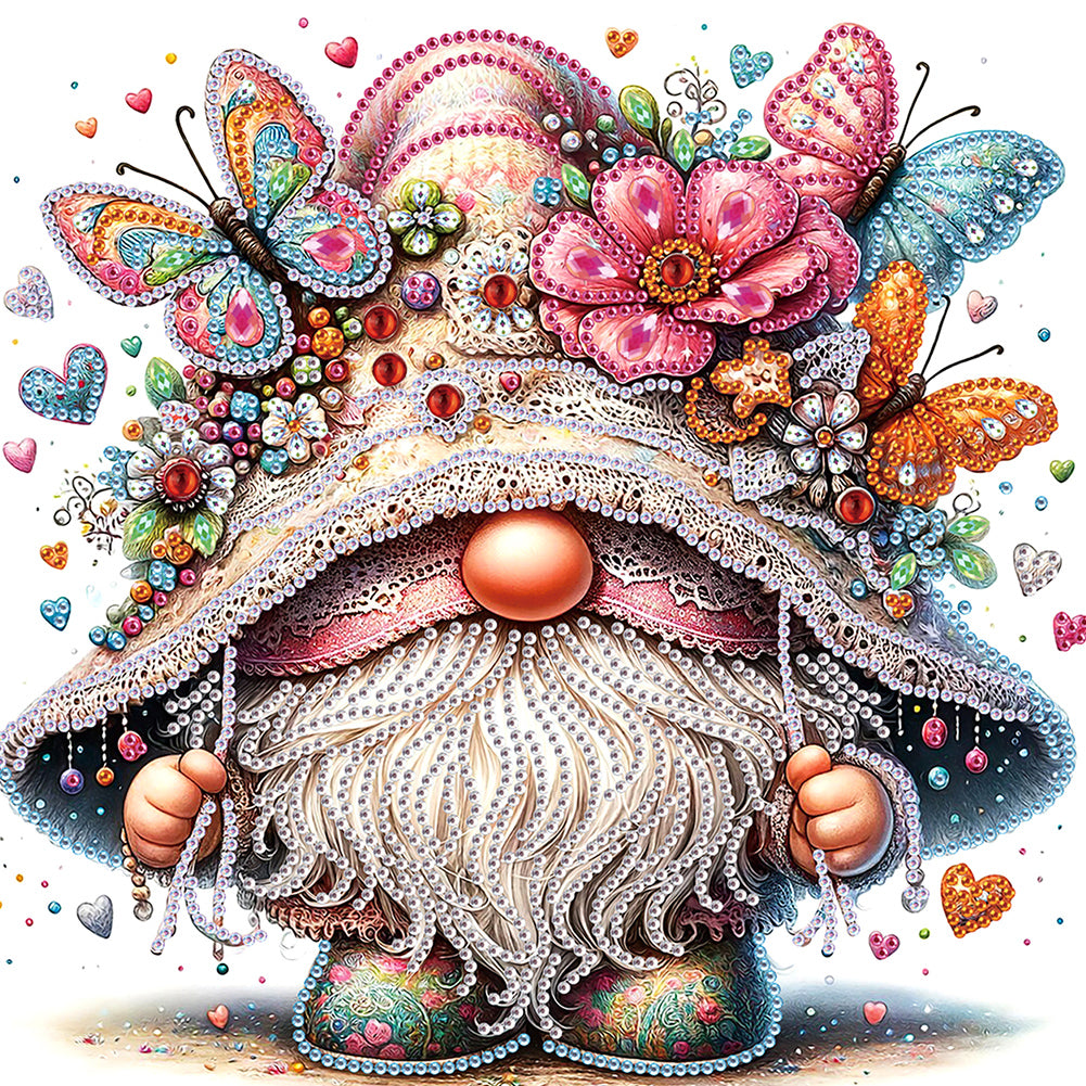 Diamond Painting - Partial Special Shaped - Gnome (30*30CM)