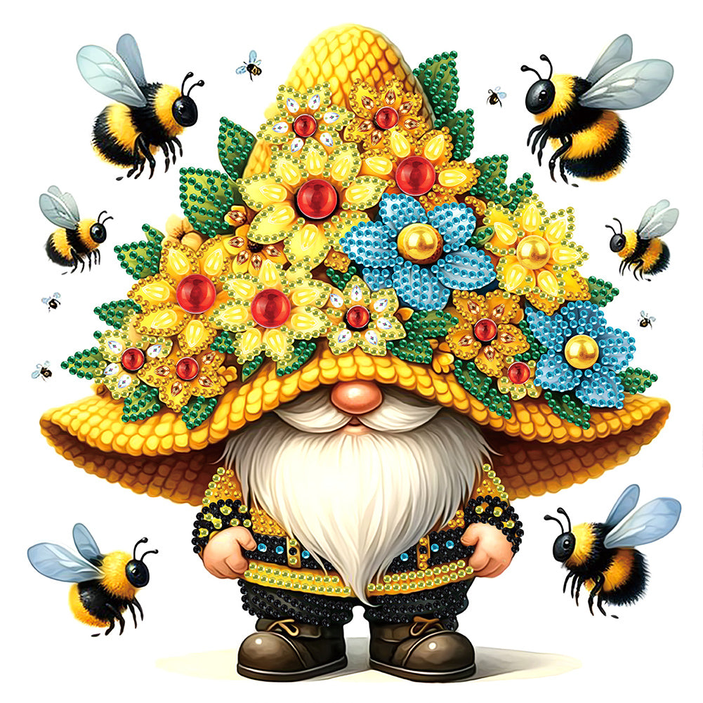 Diamond Painting - Partial Special Shaped - Gnome (30*30CM)