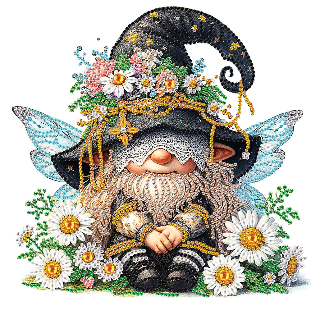 Diamond Painting - Partial Special Shaped - Gnome (30*30CM)
