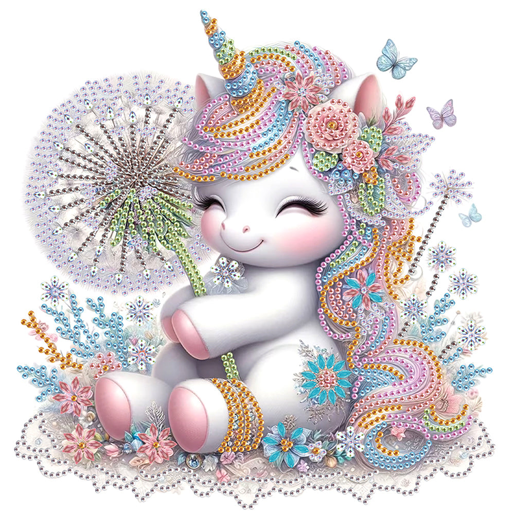 Diamond Painting - Partial Special Shaped - Unicorn (30*30CM)