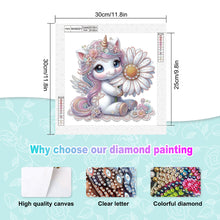 Load image into Gallery viewer, Diamond Painting - Partial Special Shaped - Unicorn (30*30CM)
