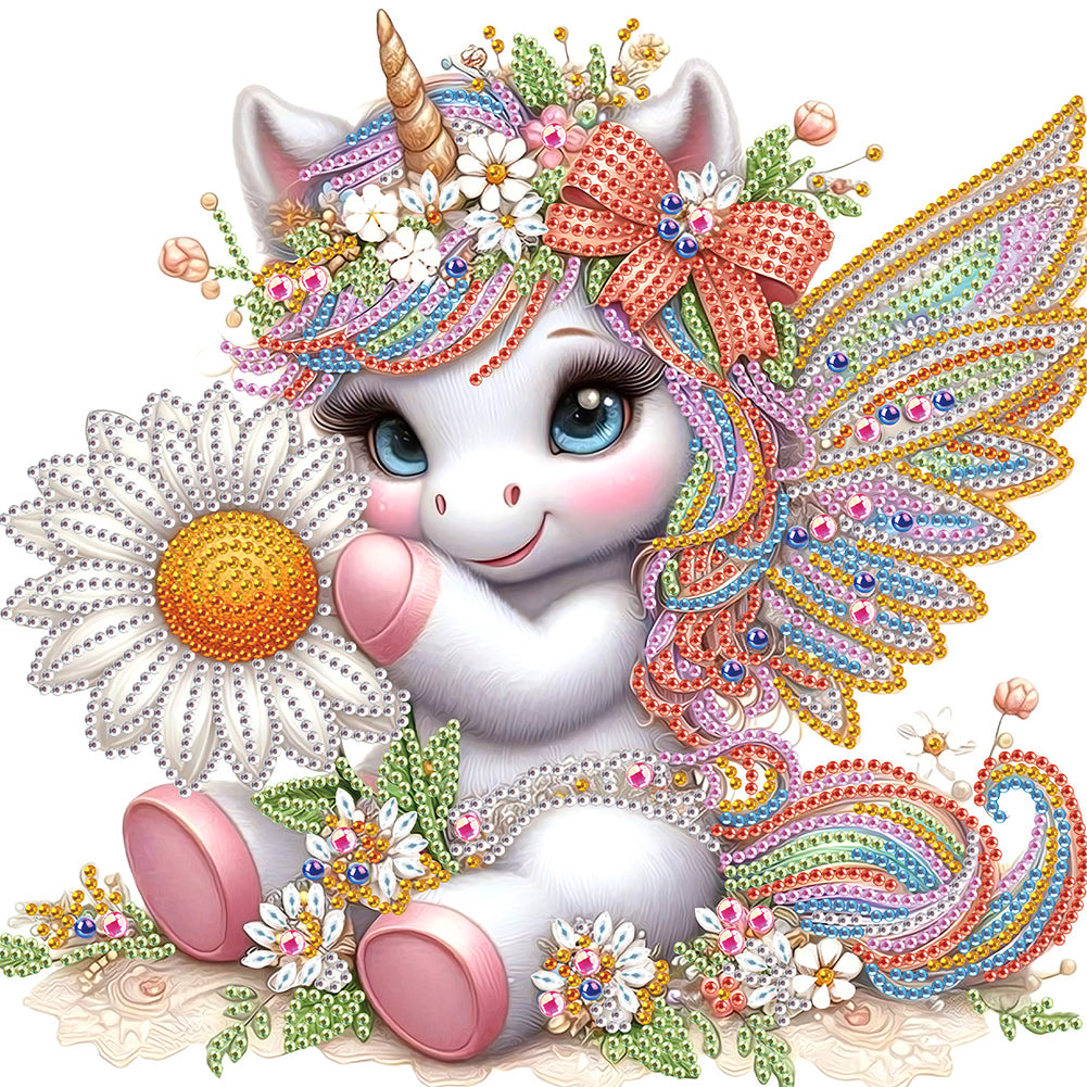 Diamond Painting - Partial Special Shaped - Unicorn (30*30CM)