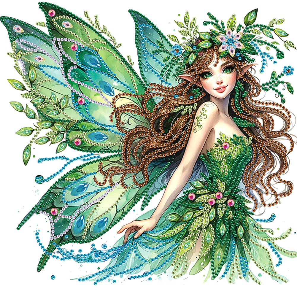 Diamond Painting - Partial Special Shaped - Elf fairy (30*30CM)