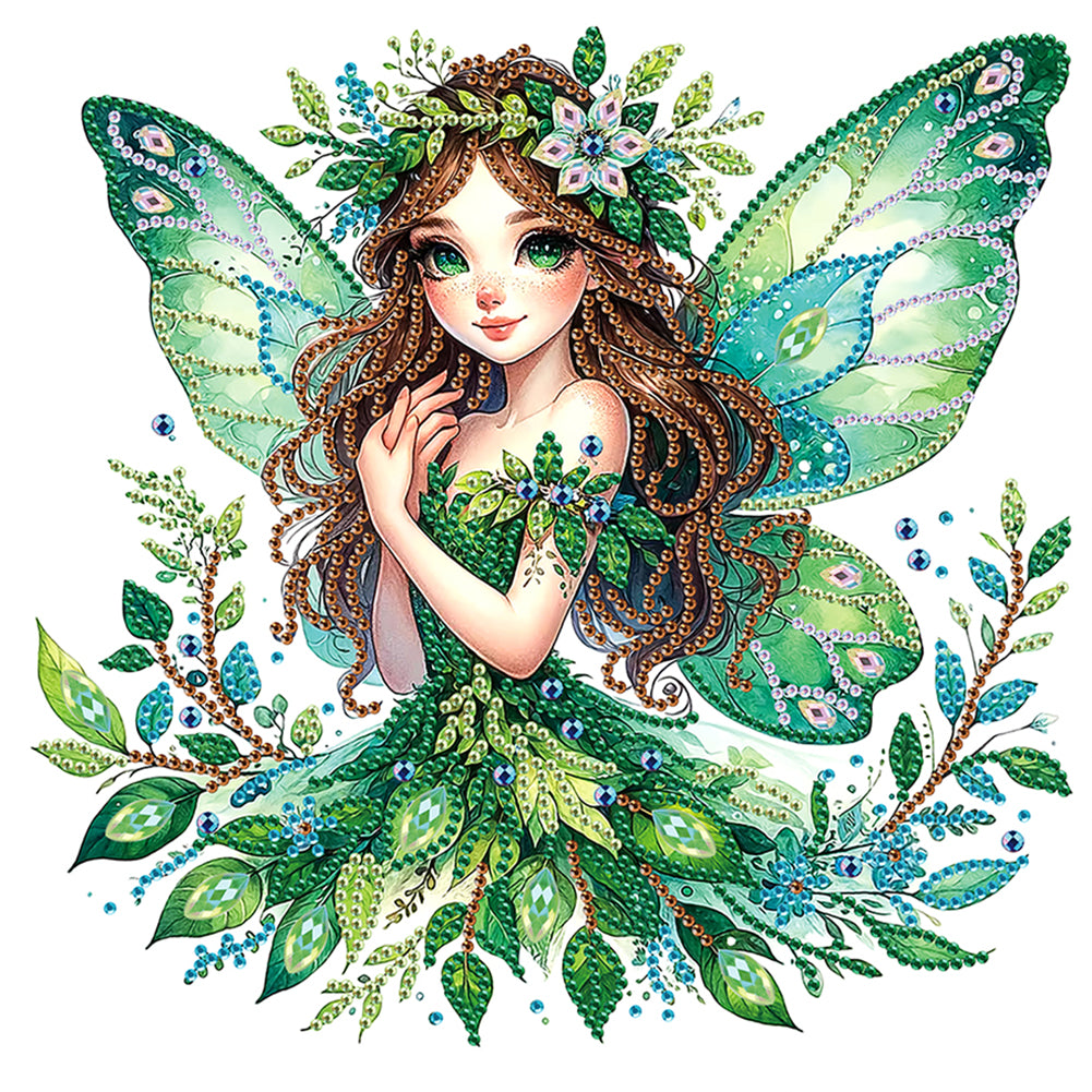 Diamond Painting - Partial Special Shaped - Elf fairy (30*30CM)