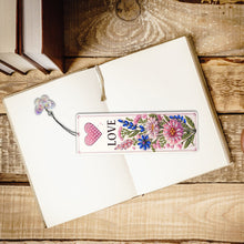 Load image into Gallery viewer, 3Pcs Special Shaped Flowers Diamond Painting Bookmark Making Kit for Home Office
