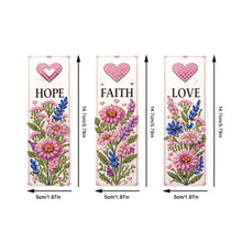 Load image into Gallery viewer, 3Pcs Special Shaped Flowers Diamond Painting Bookmark Making Kit for Home Office
