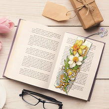 Load image into Gallery viewer, 3Pcs Special Shaped Flowers Diamond Painting Bookmark Making Kit for Home Office
