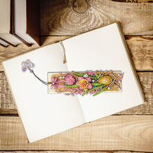 Load image into Gallery viewer, 3Pcs Special Shaped Flowers Diamond Painting Bookmark Making Kit for Home Office
